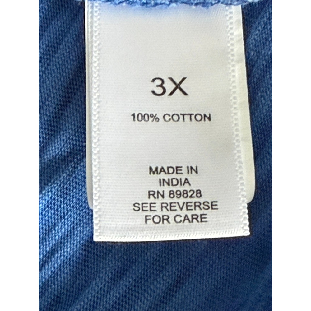 LOGO Lori Goldstein Blue Slub Knit Tunic Top V-Neck Pockets NIKA A546430 3X - Picture 9 of 11